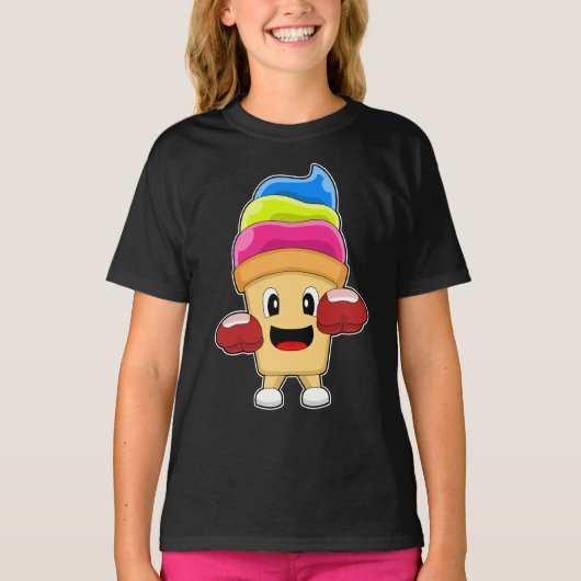 T-shirt Gants de boxe fabricant de crème glacée (Devant)