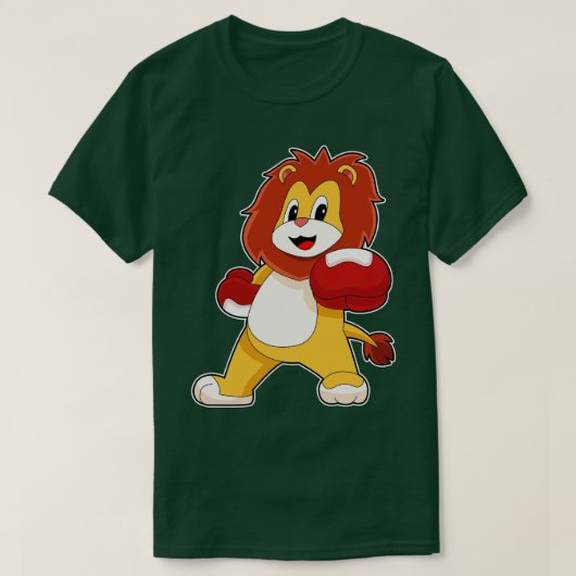T-shirt Gants de boxe Lion Boxer Boxe (Design devant)