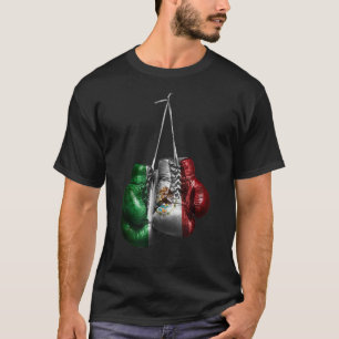 T-shirt Gants de boxe Mexique drapeau Vintage