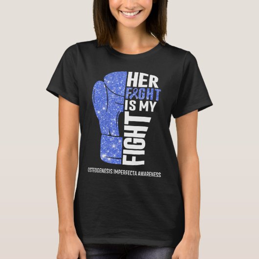 T-shirt Gants De Boxe Osteogenesis Imperfecta Guerrier (Devant)