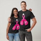 T-shirt Gants de boxe rose Sensibilisation au cancer du se (Unisexe)