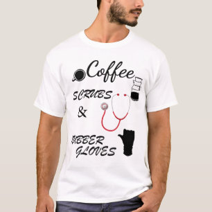 T-shirt Gants de café et de caoutchouc, Chemise infirmière