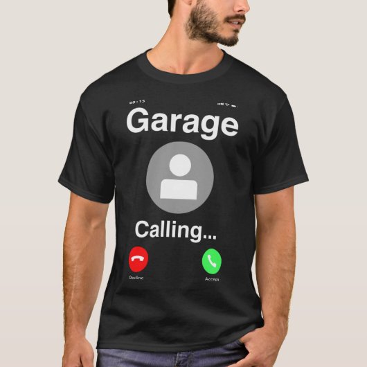 T-shirt Garage Appelle Auto Mécanique Voiture (Devant)