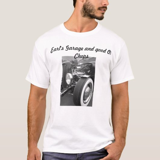 T-shirt Garage de comtes de hot rod (Devant)