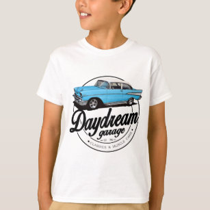 T-shirt Garage de rêverie avec le Bel Air 1957 de