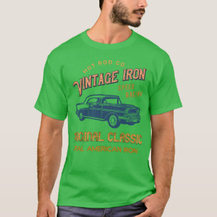 T-shirt garage de voiture ancienne fille de fer famille am