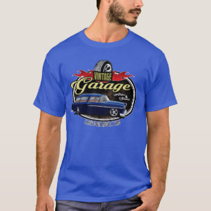 T-shirt Garage de voiture classique avec cadeau Blue Nomad