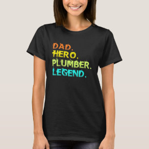 T-shirt Garage Hommes Papa Héros Plombier Légende Mécanici