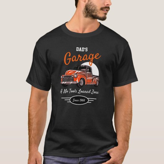 T-shirt Garage papa Cinquante ans Chevy Funny Slogan Orang (Devant)