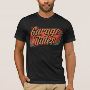T-shirt Garage Rules Neon 80s quatre-vingts