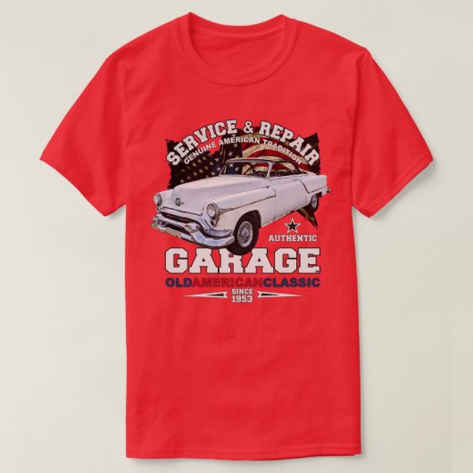 T-shirt Garage vintage classique (Design devant)
