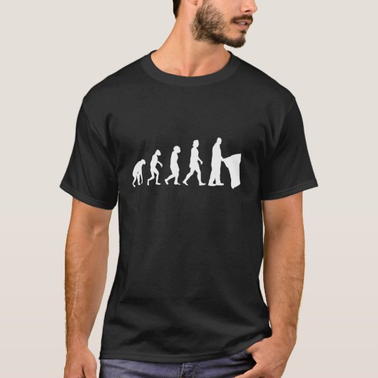 T-shirt Garbage Man Evolution City Cleaning Garbage Truck (Devant)