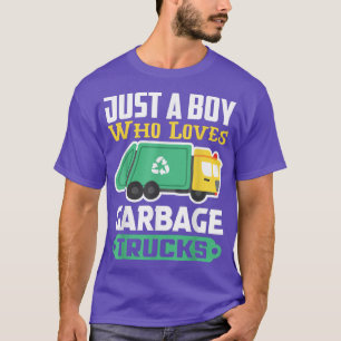 T-shirt Garbage Recycling Truck Just A Boy Who Loves Garba