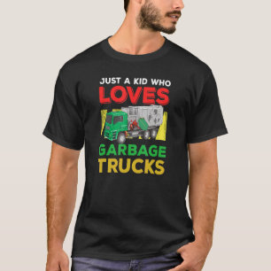 T-shirt Garbage Sourire Camion Garçon Amour Recyclage jour