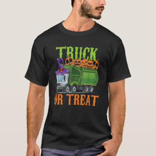 T-shirt Garbage Truck Citrouilles Toddler Baby Boys Hallow