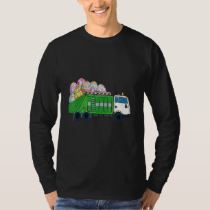 T-shirt Garbage Truck OEufs mignonne Jour de Pâques Chasse
