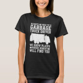 T-shirt Garbage Truck Recycling Trash Truck Garbage Day Se (Devant)