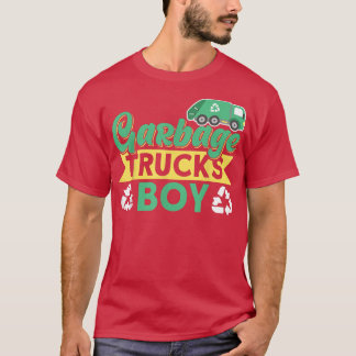 T-shirt Garbage Trucks Boy Waste Management Garbage Truck 