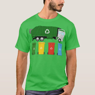T-shirt Garbage Trucks Collecteur de déchets Bac de recycl