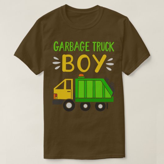 T-shirt Garbage Trucks Garbage Truck Boy (Design devant)