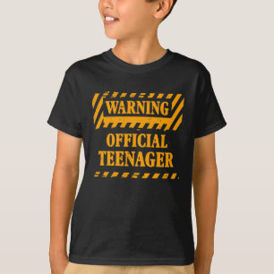T-shirt Garçon 13e anniversaire Avertissement Adolescent