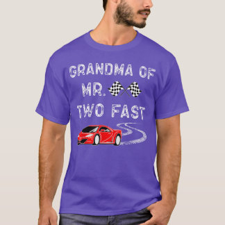 T-shirt Garçon 2e Anniversaire Racer GrandmaTwo Fast 2e Co