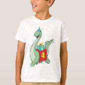 T-shirt Garçon, 4e anniversaire Dinosaur (Devant)