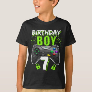 T-shirt Garçon 7 Manette de jeu vidéo Joueur 7e anniversai