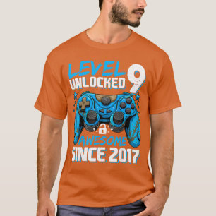 T-shirt Garçon 9 ans Niveau 9 Joueur de jeux vidéo 9 ans V