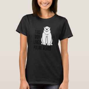 T-shirt Garçon aime Ours Polaires Faune Expédition Nature