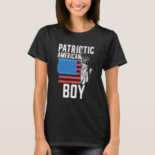 T-shirt Garçon Américain Patriotique États-Unis Amérique P