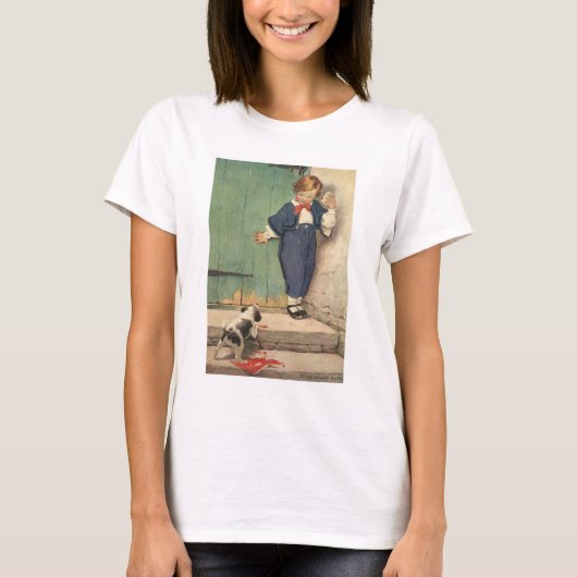 T-shirt Garçon avec Chien chiot (Devant)