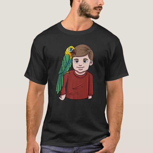 T-shirt Garçon avec perroquet Ara (Devant)