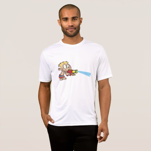 T-shirt Garçon avec pistolet à eau Été Amusement (Devant entier)