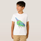 T-Shirt garçon (blanc) - Sauteuse de chêne (Devant entier)