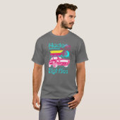 T-shirt garçon cassette disco néon (Devant entier)