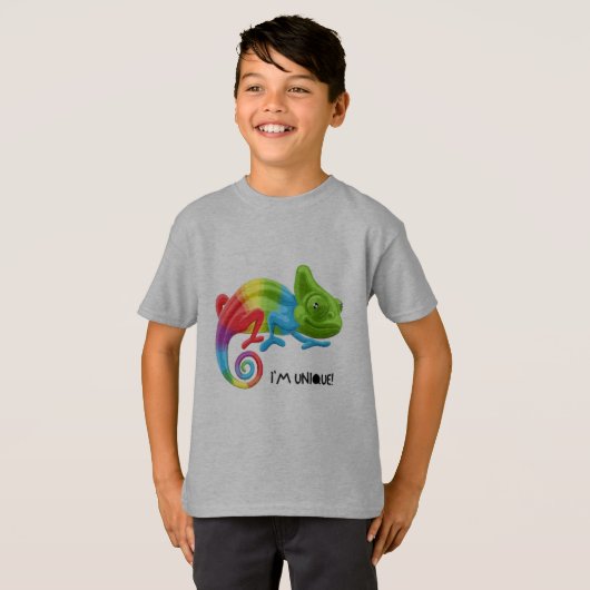 T-shirt garçon chameleon unique - vibrant (Devant entier)