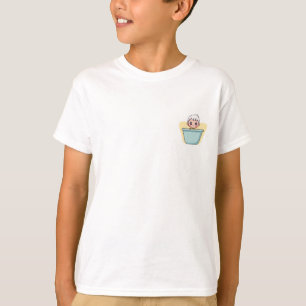 T-shirt Garçon Chibi aux Cheveux Blancs dans une Baignoire
