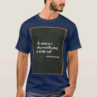 T-shirt Garçon citation d'Oscar Wilde sur tableau noir