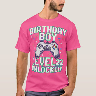 T-shirt Garçon d'anniversaire 22 ans joueur de jeu vidéo j