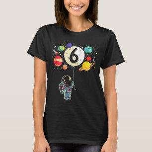 T-shirt garçon d'anniversaire de 6 ans astronaute 6ème ann