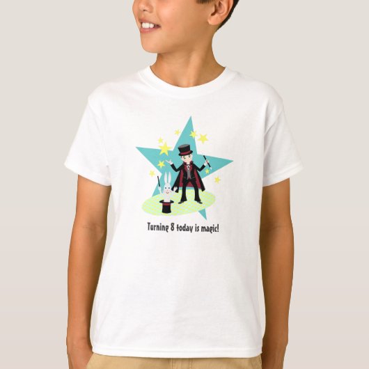 T-shirt Garçon d'anniversaire de magicien (Devant)