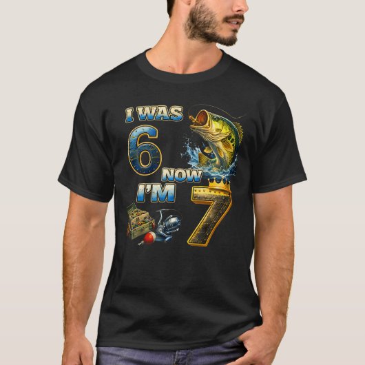 T-shirt Garçon d'anniversaire de pêche J'avais 6 ans Maint (Devant)