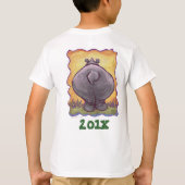 T-shirt Garçon d'anniversaire d'hippopotame de têtes et de (Dos)