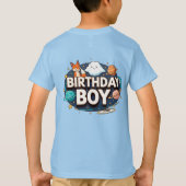 T-shirt Garçon d'anniversaire Fête Spatiale (Dos)