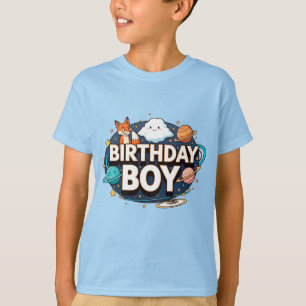 T-shirt Garçon d'anniversaire Fête Spatiale