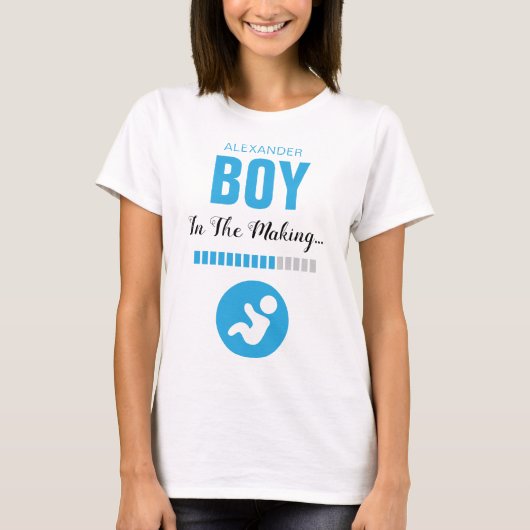 T-shirt Garçon dans le Making And Progress Bar Sky Blue Fu (Devant)