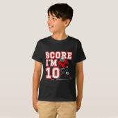 T-shirt Garçon de 10 ans pour anniversaire hockey sur glac (Devant entier)
