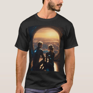 T-shirt garçon de 18 ans et fille blonde de 18 ans