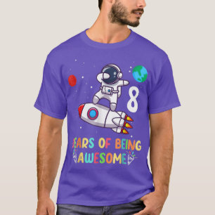 T-shirt Garçon de 8 ans astronaut de l'espace pour son 8èm